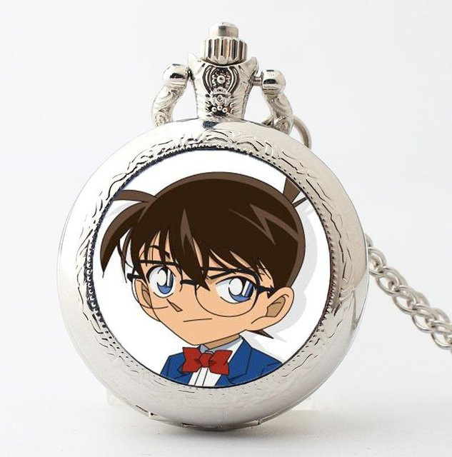 Fashnics Taschenuhr Halskette Anhänger, Black, Anime Detective Conan - Bild 1