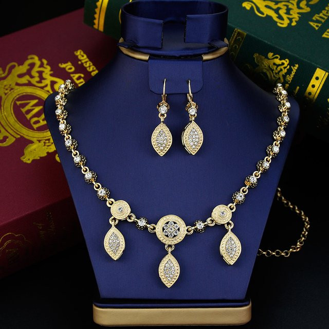 Sunspicems Schmuck-Set, Gold, Kristall, Damen - Bild 1