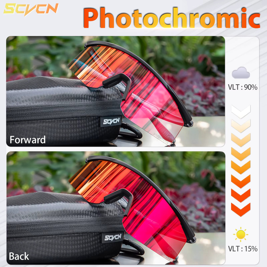 SCVCN Sportsonnenbrille, Männer, blue, Photochrome, Kunststoff - Bild 4