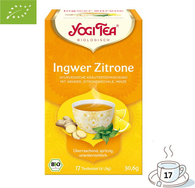 Yogi Tea Bio Ingwer-Zitrone, Kräutertee, Teebeutel, 17,0 g - Bild 1