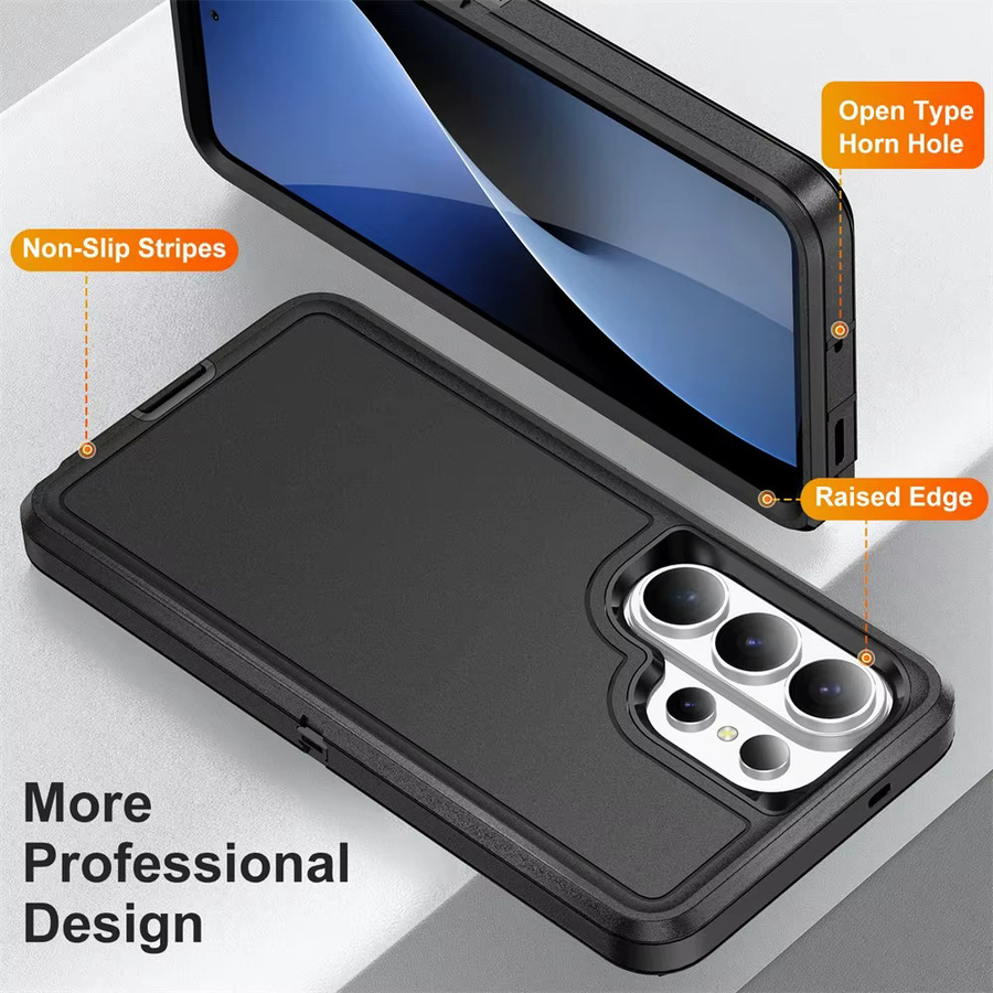 Defender Armor OTT Hybrid Box Handyhülle für Samsung Galaxy S26 S25 S24 S23 S22 FE Ultra Edge Plus in Schwarz - Bild 4
