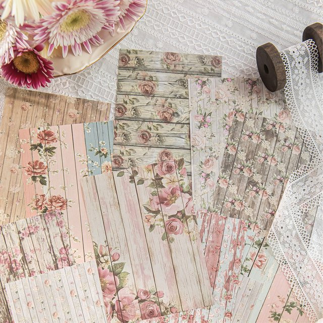 JIANQI Scrapbook Vintage Papier Set mit 30 Blatt Dekorationsmaterial für DIY Junk Journal und Collage in Multicolour - Bild 1
