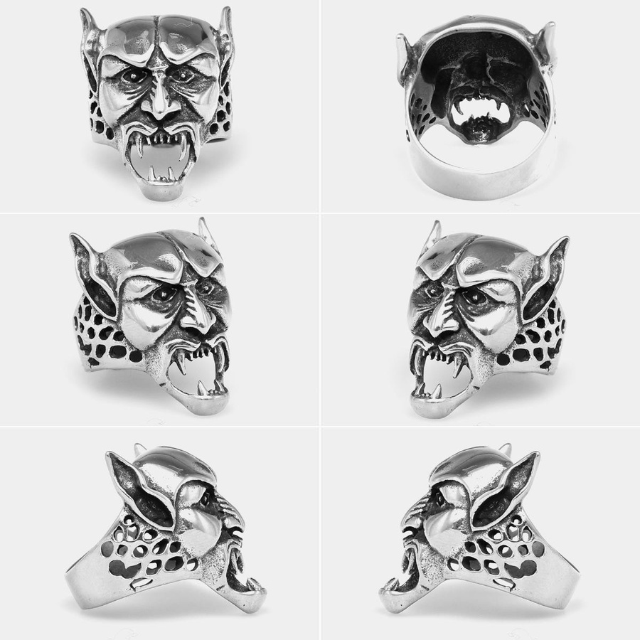 Yiran Jewelry Ring Edelstahl, Silber, Herren - Bild 3