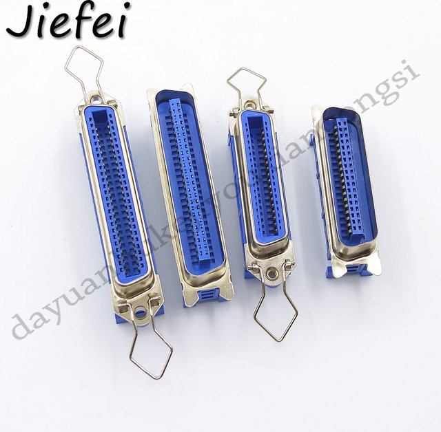 Zentraler IDC-Crimp-Stecker für SCSI-Flachbandkabel, 36-polig oder 50-polig, Farbe: Blau - Bild 1