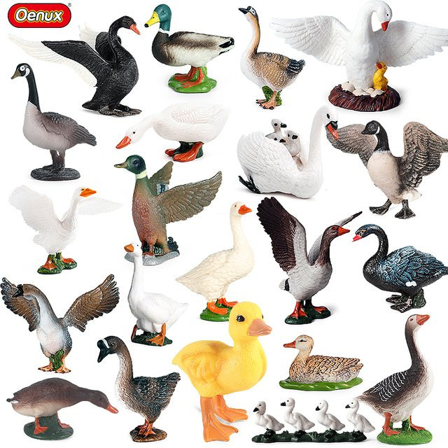 Oenux Geflügel Modell Gans Schwan Ente, Actionfiguren, Bauernhof Tiere Figur Miniatur - Bild 1