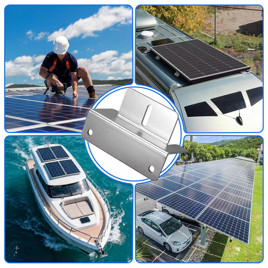 RVPOZWER 32-teiliges Solarpanel Z-Montagehalterungen-Set aus Aluminium in Silber für Wohnwagen, Wohnmobile und Boote - Bild 6