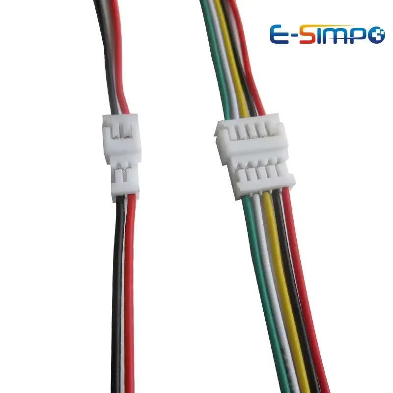 E-SIMPO JST 1.25 Stecker Set mit 10 Paaren Männlich und Weiblich in verschiedenen Polzahlen 2P bis 6P, Mehrfarbig, Kabellänge: 20 cm - Bild 3