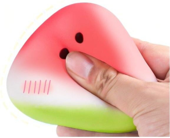 BC Pet Supplies Wassermelonenscheibe Squishy Spielzeug, rot, 1 Stück - Bild 1