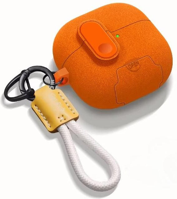 Magnetische Schutzhülle aus TPU für Huawei FreeBuds 7i 6i Pro5 Pro3 FreeClip2 in Orange mit Haken - Bild 1
