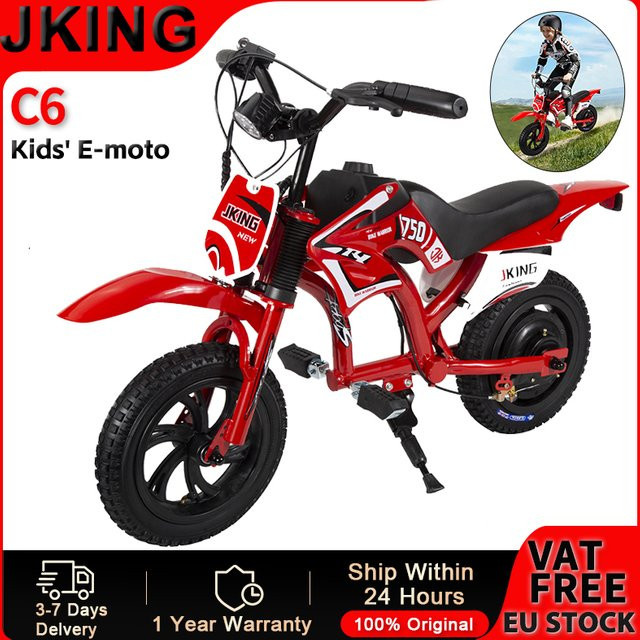 JKING C6 Kinder-Elektromotorrad, E-Bike, Rot - Bild 1