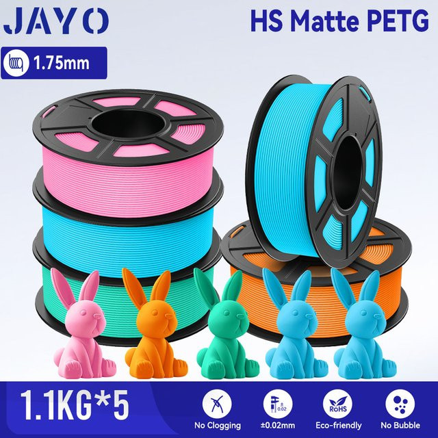 JAYO Hochgeschwindigkeits Matt-PETG 3D-Drucker-Filament 1,75 mm für High Flow FDM-Druck - Bild 1