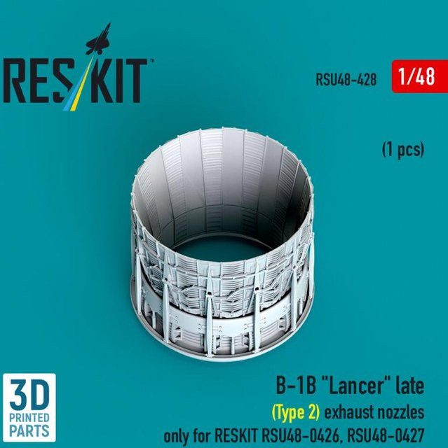 ResKit B-1B Lancer Exhaust Nozzle, 3D Printed, 1-teiliges Set - Bild 1