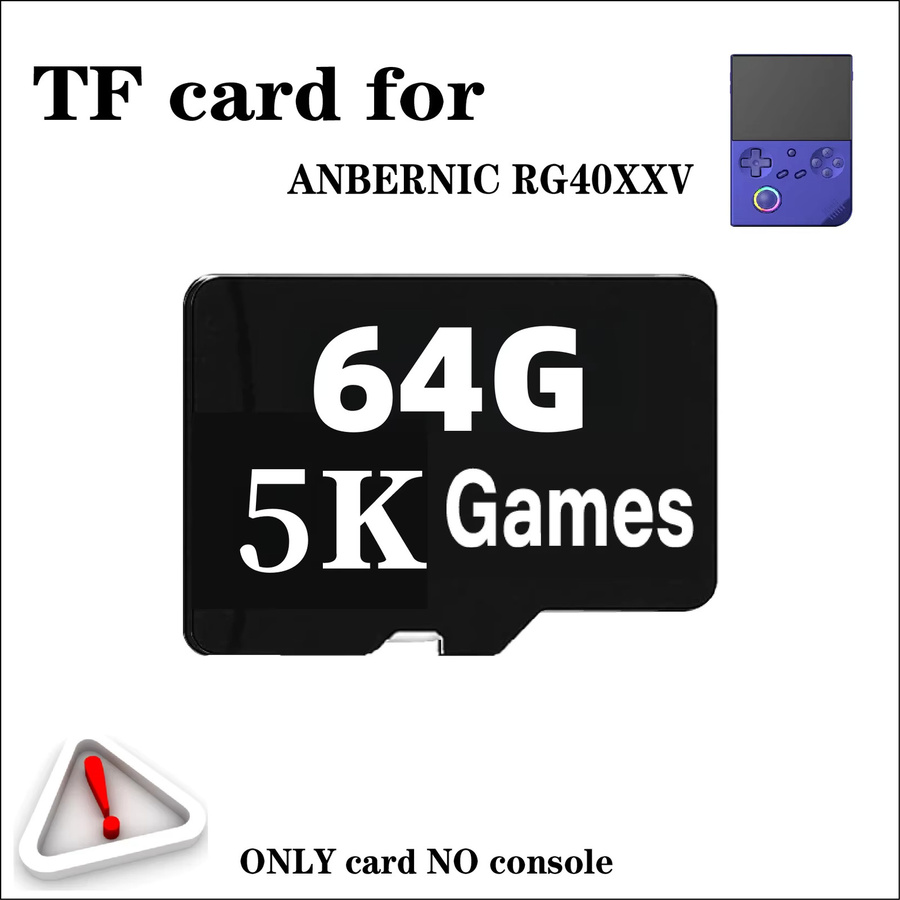Anbernic RG40XXV Speicherkarte mit vorinstallierten Retro-Spielen, 256 GB, Schwarz - Bild 1