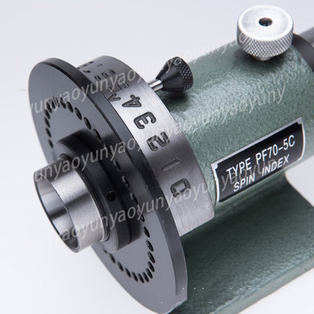 PF70-5C Indexierkopfhalter für Fräs- und Schleifmaschinen, passend für 2-5 Zoll Standardfutter, Grau, Breite: 236,0 cm, Tiefe: 134,0 cm - Bild 1