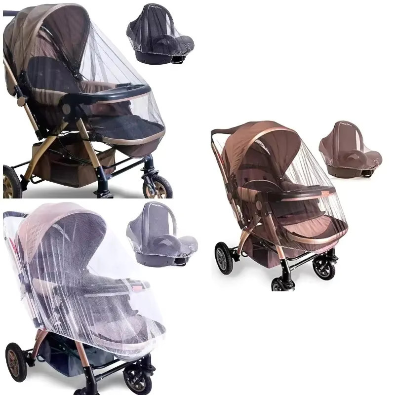 Atmungsbares Kinderwagen-Moskitonetz in Weiß für vollständige Abdeckung - Bild 6