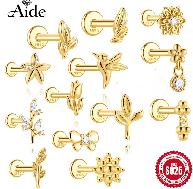 AIDE Ohrringe Kolibri, 925 Silber, Gold, Damen - Bild 1
