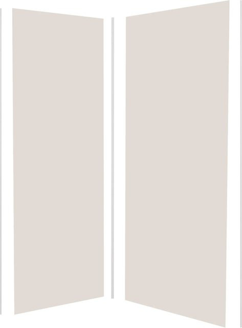 AICA Duschrückwand aus Aluminiumverbundplatte in Elfenbeinweiß als Fliesenersatz, B/H: 90 x 210 cm, Dicke: 3 mm - Bild 1