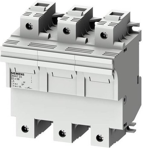 Siemens Zylindersicherungshalter 3NW7231, 100 A, 690 V/AC, grau - Bild 1