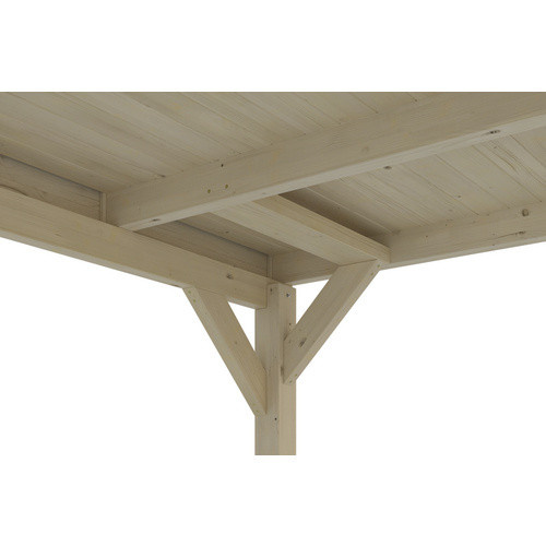 Skan Holz Carport Grunewald aus Fichte Leimholz mit EPDM-Dach in Beige, B: 427 cm, T: 796 cm, H: 251 cm - Bild 3