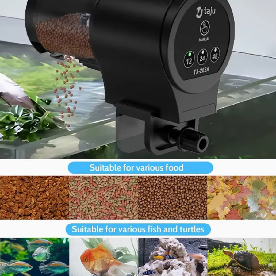 ZYfeeder Intelligenter Zeitgesteuerter Aquarium-Futterautomat in Schwarz für Aquarien und Schildkrötenbecken - Bild 4