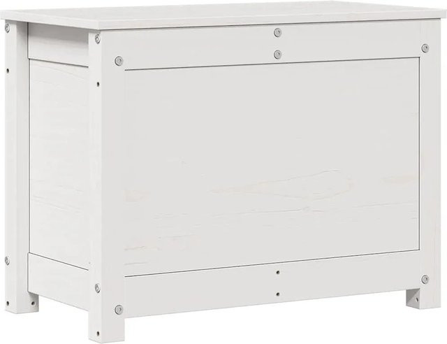vidaXL Truhe aus Massivholz Kiefer in Weiß mit rustikaler Optik, B/T/H: 60 x 32 x 45,5 cm - Bild 1