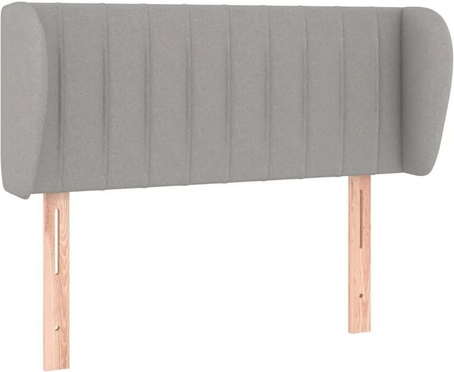 vidaXL Kopfteil mit Ohren in Hellgrau, gepolstertes Stoff-Kopfteil für das Schlafzimmer, Breite: 103 cm, Tiefe: 23 cm, Höhe: 78 bis 88 cm - Bild 1