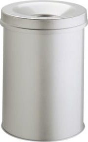 Durable Papierkorb Safe rund aus Stahl in Grau/Silber, Volumen: 15 l - Bild 1
