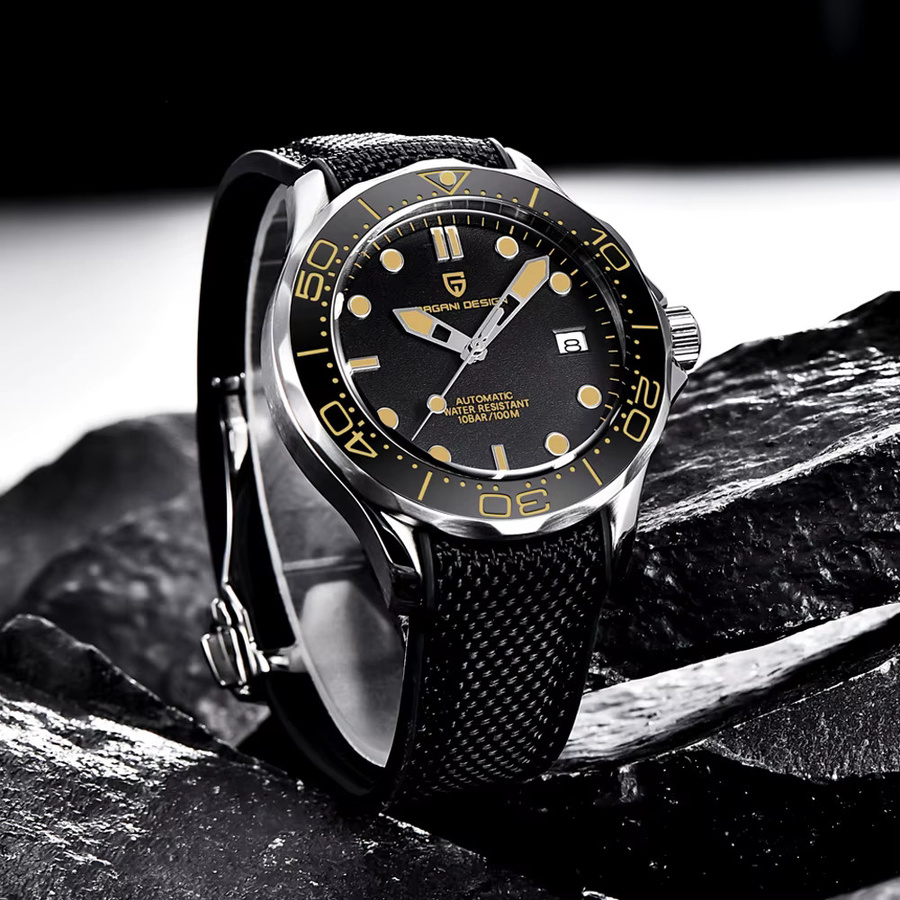 Pagani Design Automatik-Armbanduhr, Edelstahl, Silikon, Herren - Bild 5