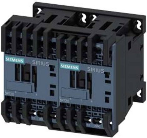Siemens Wendeschützkombination 3RA2315-8XB30-2AB0 Schwarz, 3 Schließer, 690 V/AC, 6.1A - Bild 1