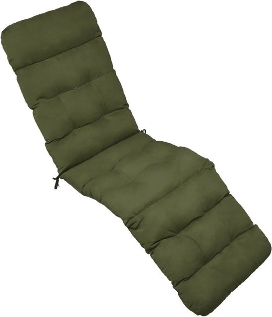 Beautissu Liegenauflage Deckchair gesteppt in Grün, B/T/H: 200 x 50 x 8 cm - Bild 1
