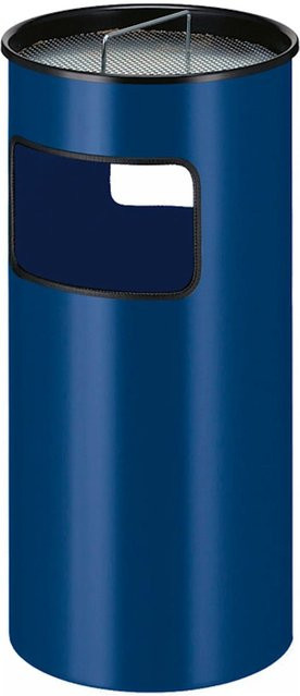 PROREGAL Runder Feuerfester Kombiascher Blau aus Metall inklusive Löschsand und Sieb, H x Ø: 69 x 32 cm - Bild 1
