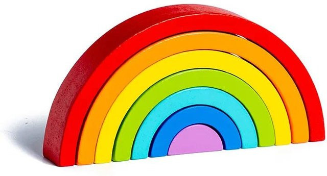 Topmix Regenbogen Bogenbrücke, Holzspielzeug, ab 1 Jahr - Bild 1
