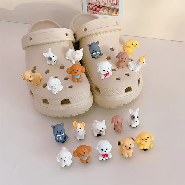 Mesuca Charms, 3D-Welpen-Schuhe, Cartoon-Hund, ABS - Bild 1