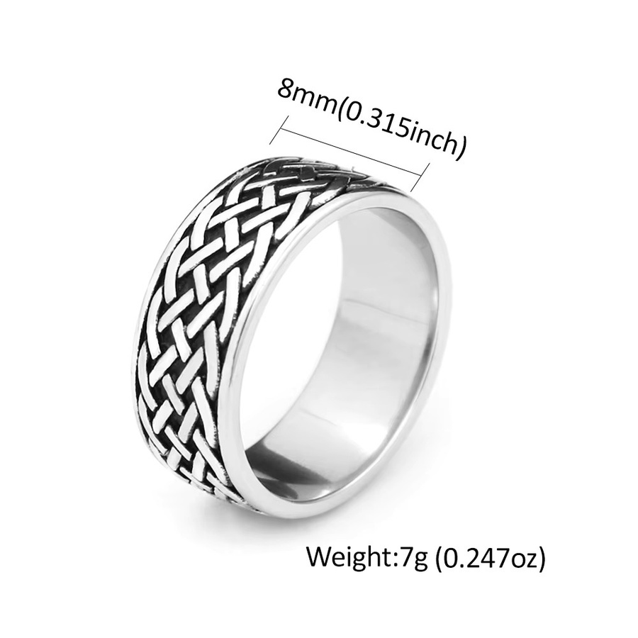 NORTHMAN Ring Edelstahl, Silber, Vintage, Unisex - Bild 4