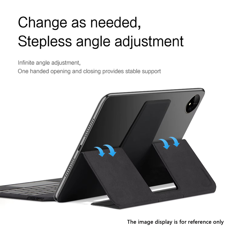 Kabellose Tastaturhülle mit Touchpad für OnePlus Pad Lite 11 Zoll, OnePlus Pad Go 11,35 Zoll und OnePlus Pad 11,61 Zoll in Schwarz mit Tablet-Ständerhülle - Bild 3