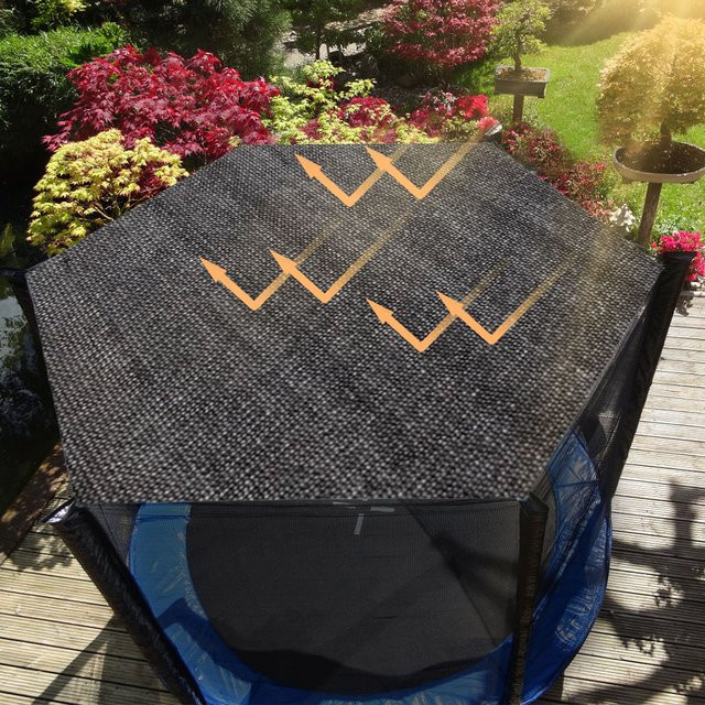 JOCESTYLE Anti-UV Trampolin-Sonnenschutz, Wasserdichtes Trampolin-Vordach als Sonnenschutzabdeckung für den Garten und Spielplatz - Bild 1