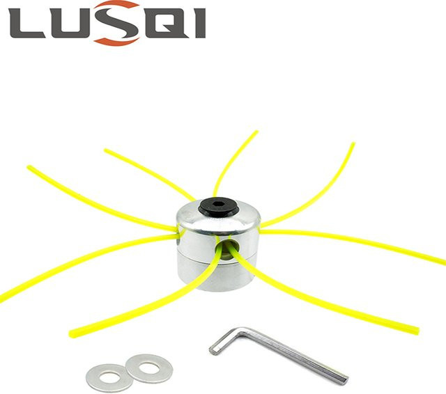 LUSQI Aluminium-Rasentrimmerkopf in Silber mit 4 Schnüren, universeller Rasenmäherkopf für Freischneider als Ersatzzubehör für den Garten - Bild 1