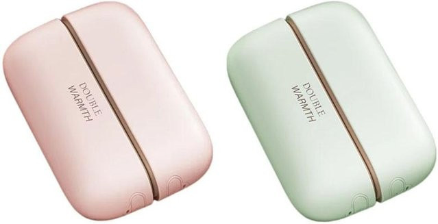 Meiteai-Home 2-in-1 Magnetischer Elektrischer Handwärmer mit 6000mAh Akku, Tragbares Mini-Handheizgerät mit 3 Heizstufen, Grün/Rosa - Bild 1