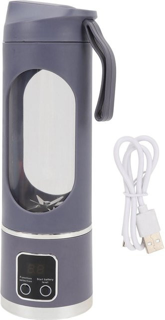 Tragbarer Mixer TOMTOP JMS wiederaufladbar mit 450 ml Volumen in Grau und Weiß - Bild 1