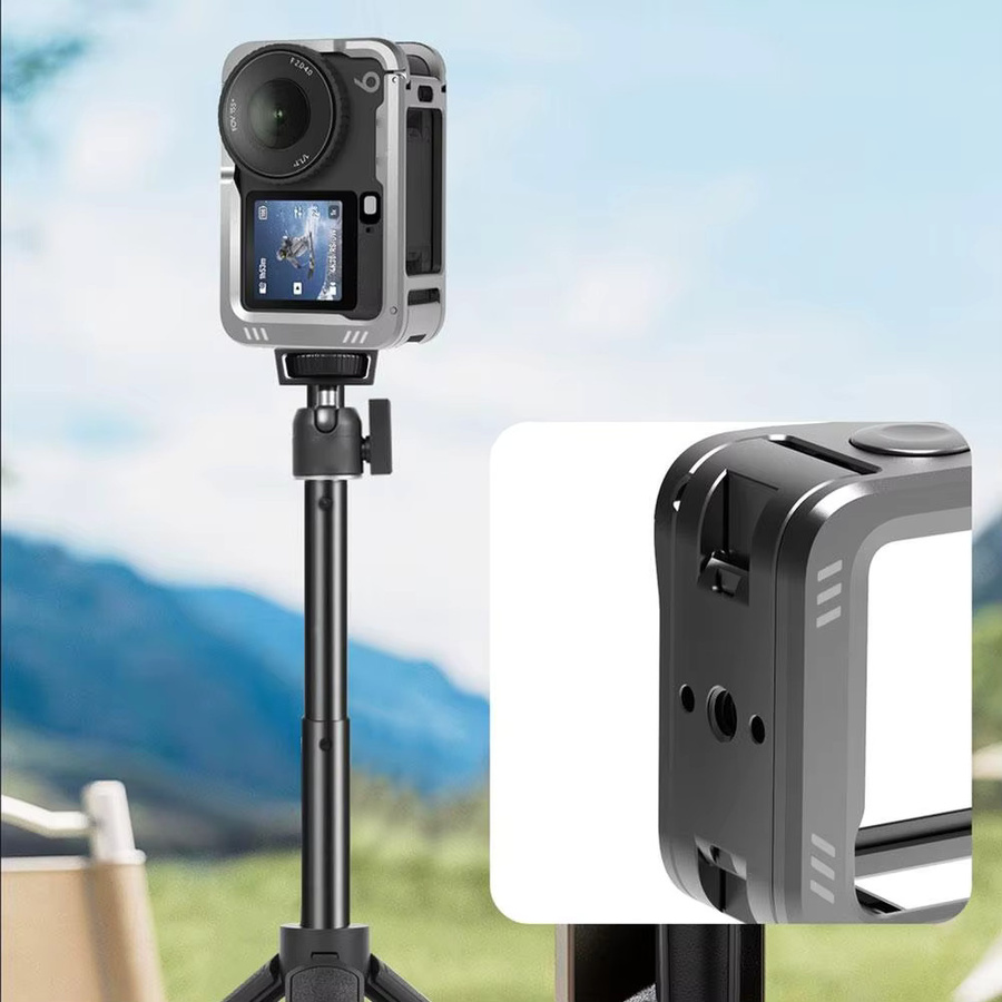 DJI Osmo Action 6 Metall-Erweiterungshalterung aus Aluminiumlegierung in Grau für Rundumschutz und Kamerazubehör - Bild 5