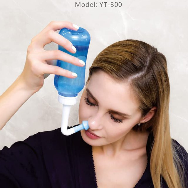 Professioneller Nasenspülreiniger als Nasendusche für Erwachsene und Kinder in Blau - Bild 1