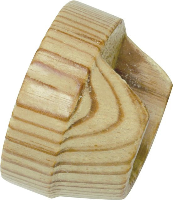 Gardinia Wandlager Lugano Wandhalterung für Ø 28 mm Holzstangen, 2er Pack, Braun - Bild 1