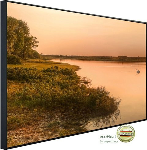 papermoon EcoHeat Infrarotheizung Fluss am Wald in Bunt mit Matt-Effekt, App-Steuerung und Überhitzungsschutz - Bild 1