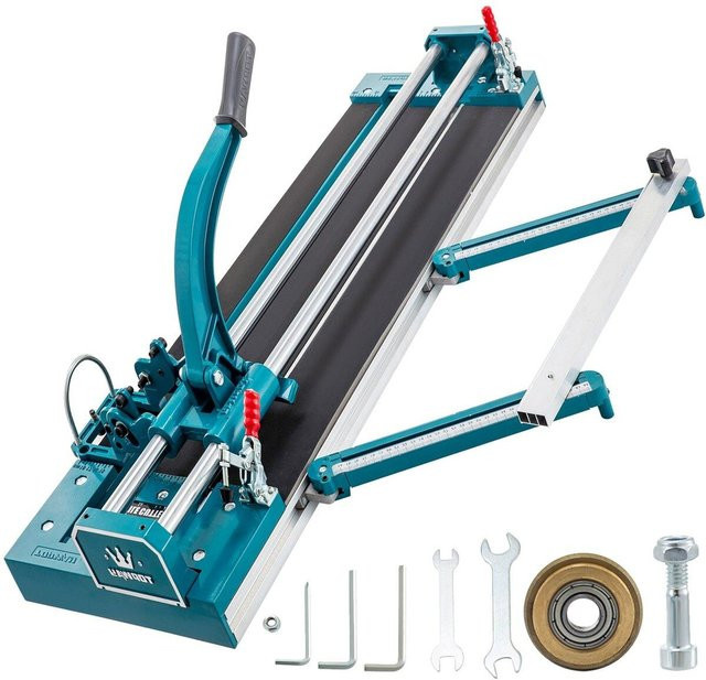 Manuelle Fliesenleger-Schneidemaschine von Buying Solutions, MB mit Doppelschienensystem und Laserpositionierung, Farbe: Türkis, Material: Aluminiumlegierung, Breite: 120 cm - Bild 1