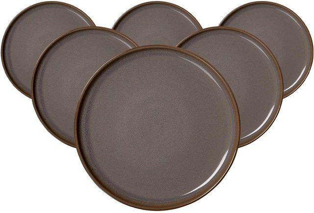 Ritzenhoff & Breker Dessertteller Malaga Grau 6er Set Durchmesser: 22 cm - Bild 1