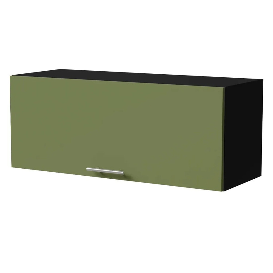 Feldmann-Wohnen Klapphängeschrank Brerra W4B/90 in Schwarz und RAL 6025 Farngrün Matt mit Blum Aventos Klappenbeschlag, B/T/H: 90 x 32,5 x 36 cm - Bild 2