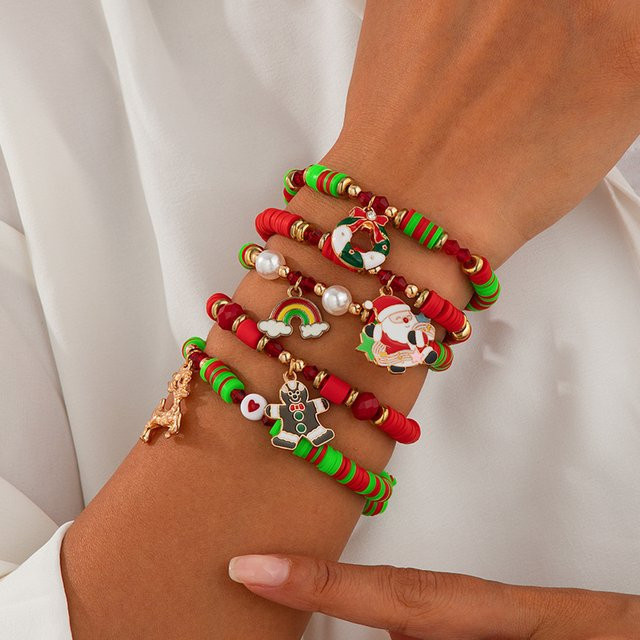 KunJoe Armband, Perle, Rot, Grün, Damen - Bild 1