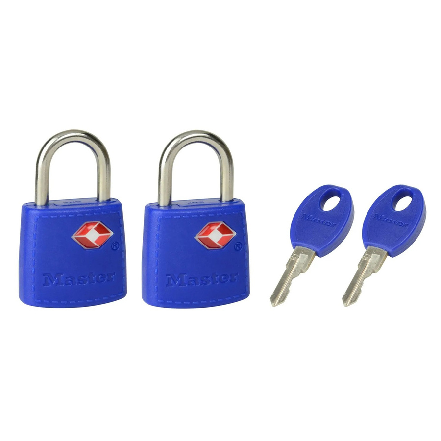Master Lock TSA-Reise-Vorhängeschlösser 2er Pack in Blau und Multicolor - Bild 2