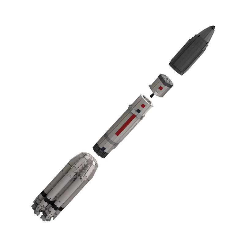 Gobricks MOC Proton M Rakete, Bausteine, Weltraum, 1:110 Skala - Bild 2