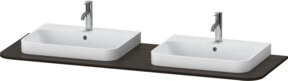 Duravit Waschtisch-Konsole Happy D.2 Plus mit 2 Ausschnitten in Nussbaum gebürstet, B: 160 cm, T: 55 cm - Bild 1